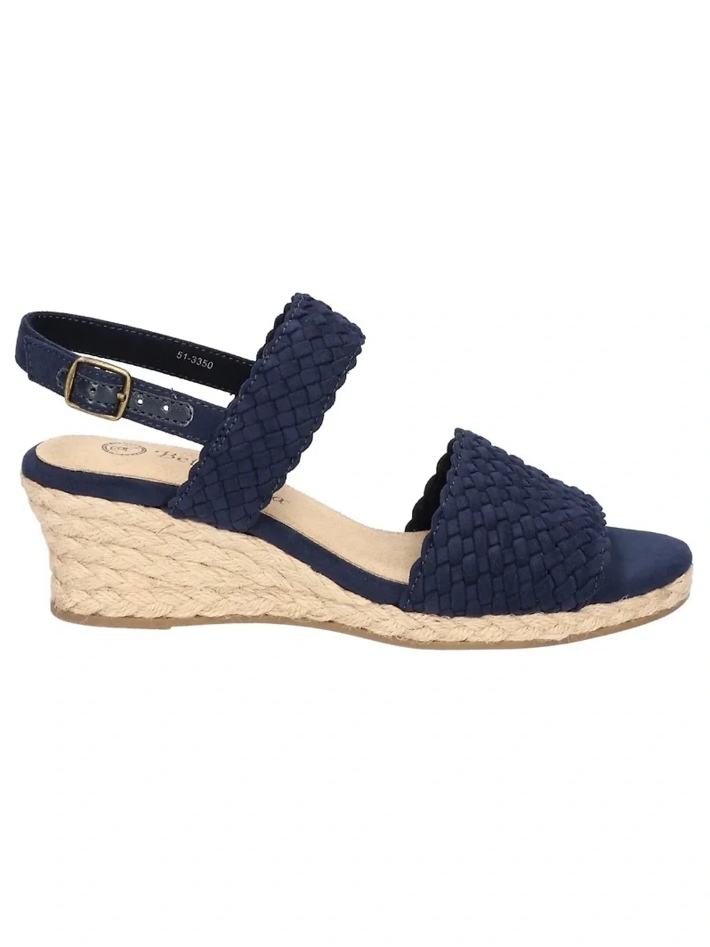 ♥️♥️ Bella Vita Women's Mariella Espadrille Wedge Sandals - Navy Suede